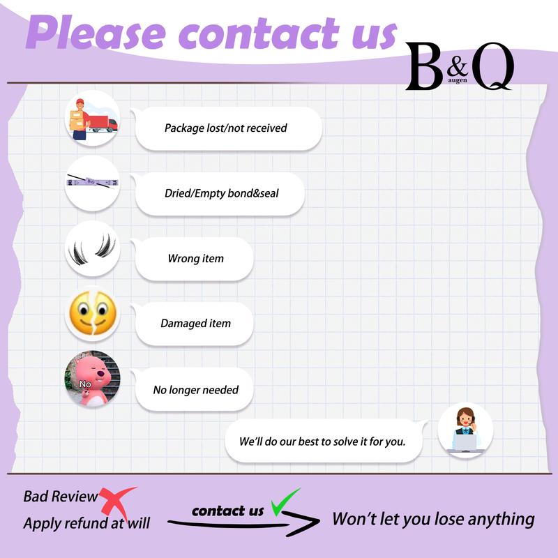 B&Q 30D+40D Lash Kit l Natural Look Long Lasting Lashes Beginner Friendly Eyelashes with Bond&Seal Remover Extensions at Home Valentine Gif