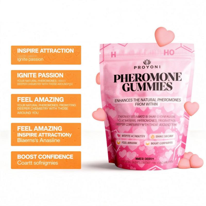 Customer favorite ProYoniPheromone Gummies -Enhances your NaturalPheromones From Within -60 Count Mixed Berry Flavor Healthcare, Dietary, Vitamin, Supplement, Fitness, Edible