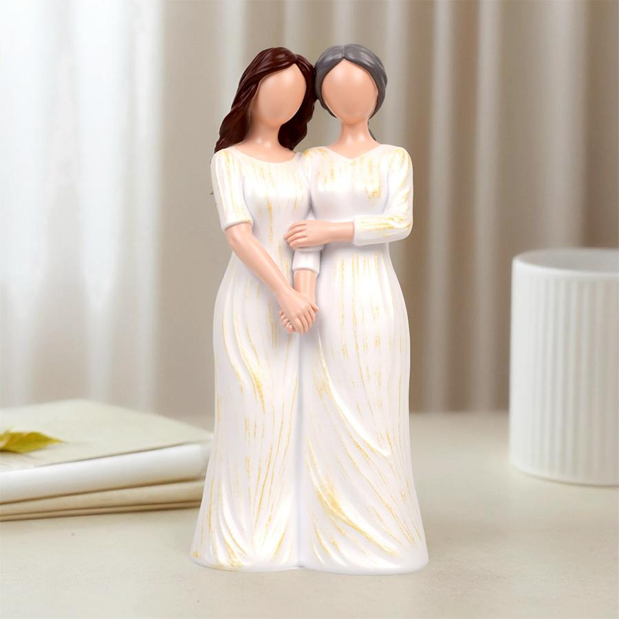 Charming Resin Double Heart Figurine | Elegant Home Decor | A unique gift for couples and friends, embodying love, friendship, and unwavering affection, adding a warm and meaningful atmosphere to your home or office.