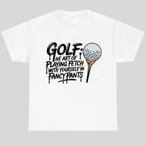 Golf Quote Shirt For Men For Women, Trendy Gift Funny Self Mocking Line, Vintage Graphic Typography Art, Unisex Cotton Apparel