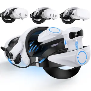 Head Strap for Oculus Meta Quest 3/2 with 7500mAh Battery, VR Headset Accessories for Quest 3 Strap, Elite Strap with Double Adjust Knob Enhanced