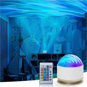 Northern Lights Projector 16 Color Aurora Night Light with Remote Control Dimmable Mood Lighting Memory Function for Kids Teen Girls Bedroom Playroom Gift