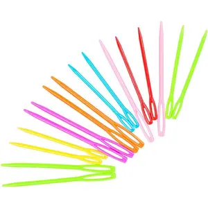 Large-Eye Plastic Sewing Needles, Colorful Safety Lacing Needles, 2 Different Sizes Yarn Sewing Needle, Learning Needles for DIY Sewing Handmade Crafts，2.76 &2.1 inch (16 Pieces)