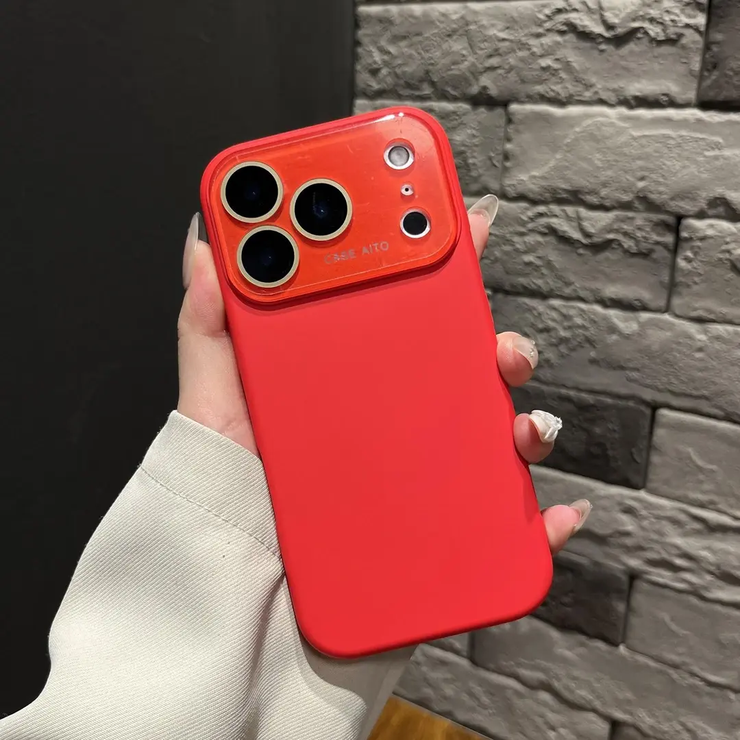 Solid Color Couple iPhone Series Case for iPhone 17/16/15/14/13 ProMax-Pro Models, Protective Mobile Phone Cover with Built-in Camera Lens Guard & Screen Protector (995)