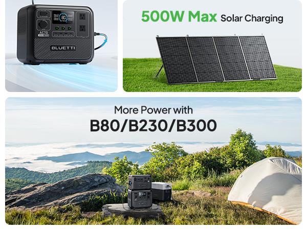 BLUETTI AC70 Portable Solar Generator, 768Wh LiFePO4 Power Station