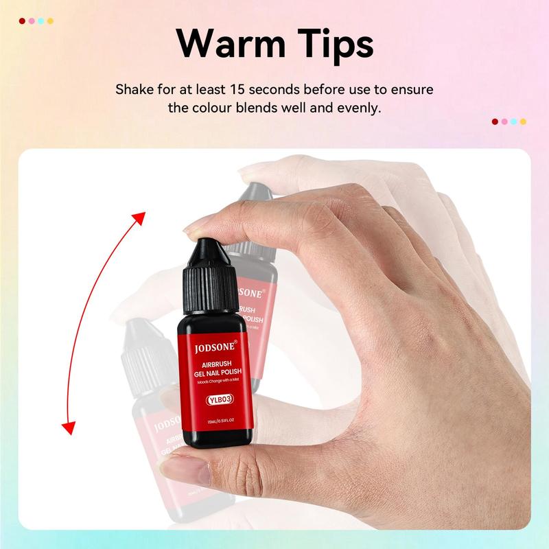 JODSONE 32 Colors Airbrush Gel Nail Polish - No Dilution, Full Coverage & High Saturation, Perfect for Home Salon | Christmas Gift
