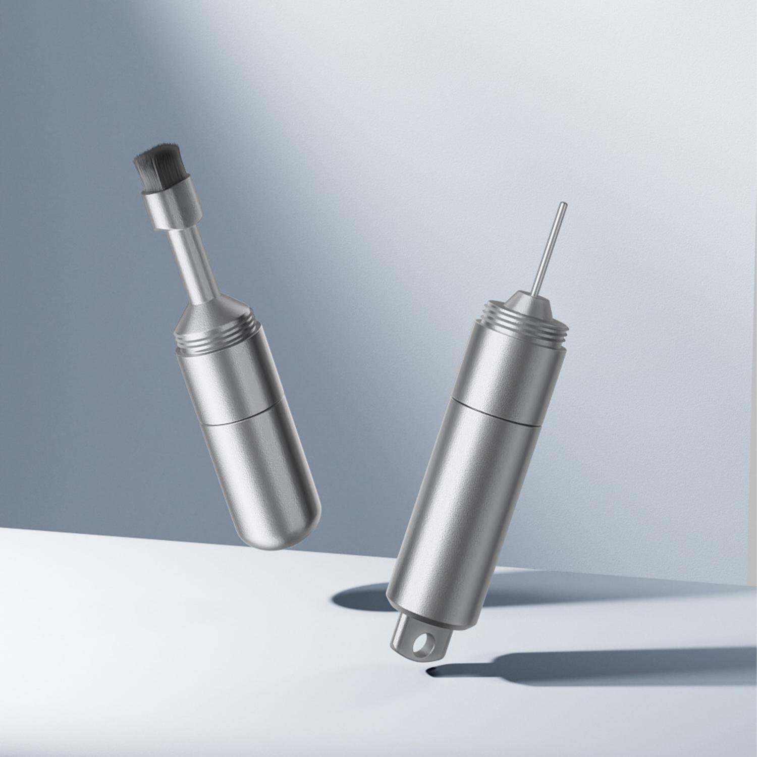 VAYWET SIM Card Tray Removal Tool with Cleaning Brush, 2 in 1 SIM Ejector Pin & Cleaning Brush Keychain EDC Portable Keychain Eject Pins Reset Needle Opener Cleaning Pen Aluminum Alloy Cleaning Tool for iPhone For Airpods Pro  Earphone Dust Removal