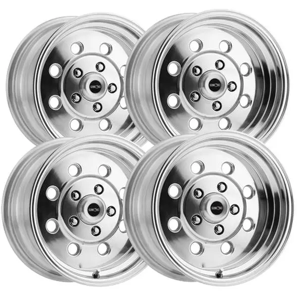 (Set of 4) Staggered Vision 531 Sport Lite 15" 5x4.75" Polished Wheels Rims