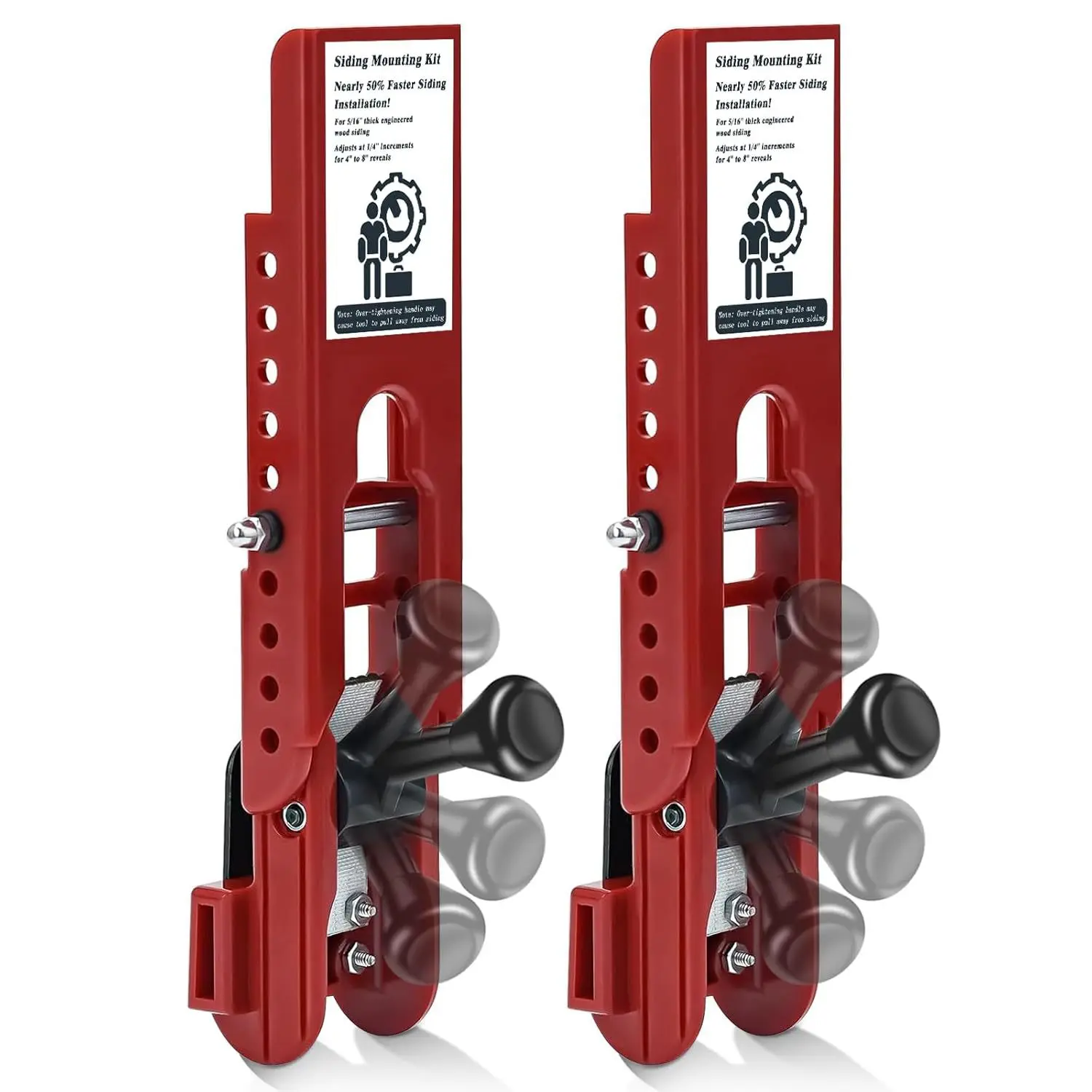 Pgraded Siding Mounting Assistant – Made of Polycarbonate, Supports Adjustable Lap Width, Designed for 5/16" Fiber Cement Siding, and Improves Installation Productivity by 50%.