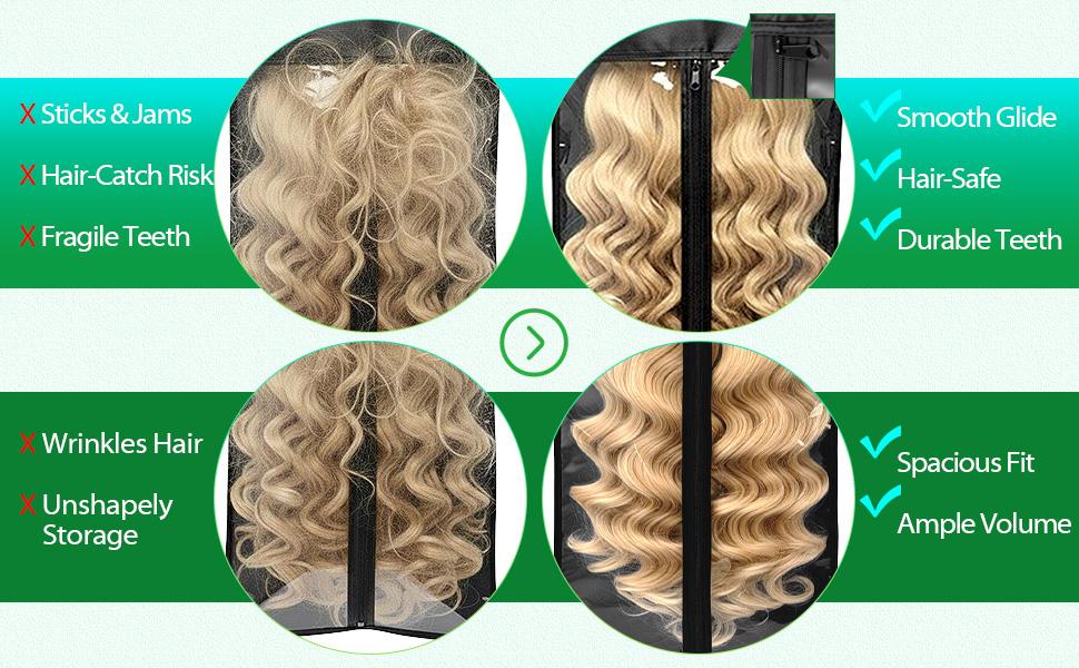Wig Storage Bags & Wig Milk Spray Set - Safeguard Your Wigs with Easy-to-Use Bags & Maintain Shape with Special Formula - Limited Time Offer Buy 1 Get 3 Free