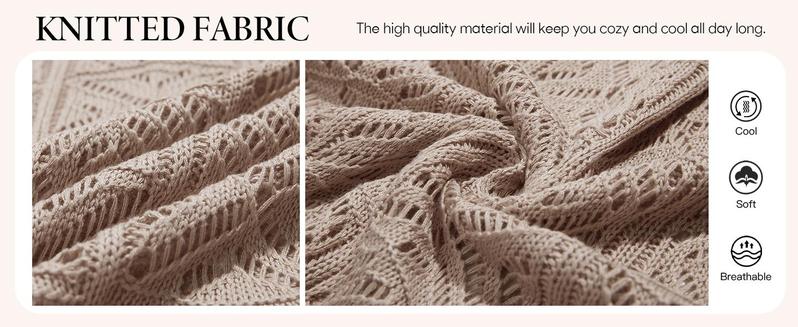 Imily Bela Womens Crochet Cover Up Top Summer 3/4 Sleeve Off Shoulder Sweater Shirts Mesh Boho Beach Swimsuit Coverup