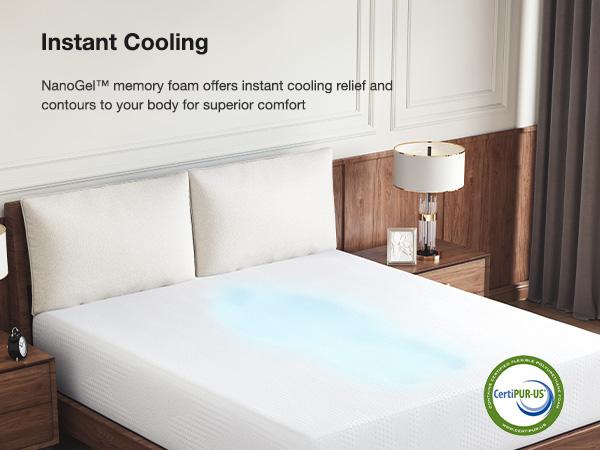 Gel Memory Foam Full/Queen/King Size Bed Mattress for Cooling Night Sleep, Comfort Sleep & Pressure Relief,5/6/8/10/12/14 inch Mattress in a Box