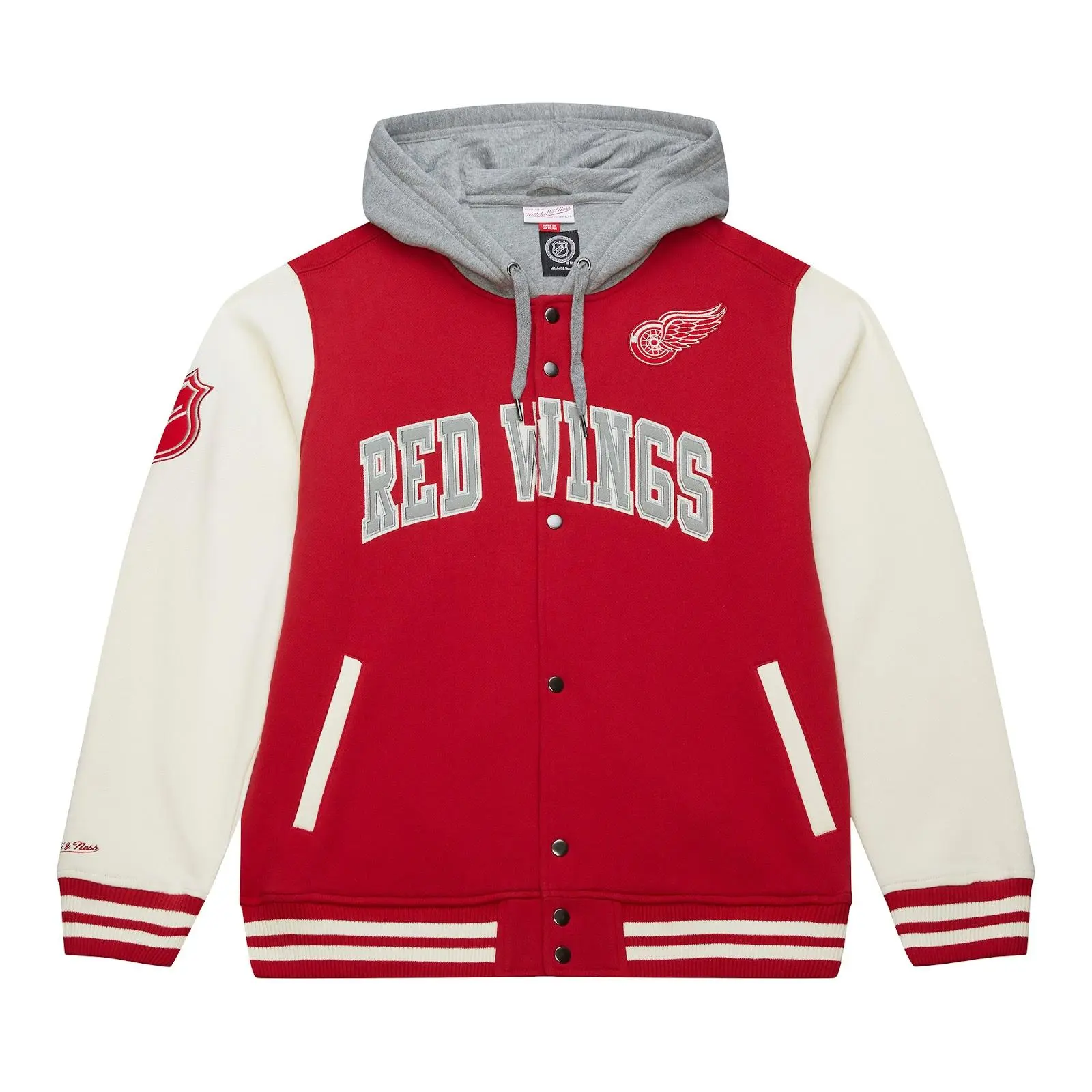 Detroit Red Wings Scarlet Rinkside Fleece Full-Snap Jacket