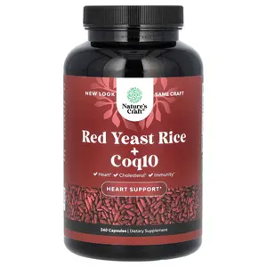 Nature's Craft Red Yeast Rice + CoQ10 , 240 Capsules