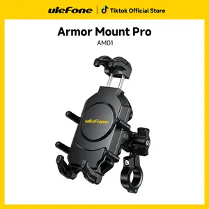 Ulefone Armor Mount Pro AM01, Bike Phone Holder, Motorcycle Phone Mount Handlebar Cell Phone Clamp, Scooter Phone Clip for iPhone, and More 5.4" - 7.2" Smartphones