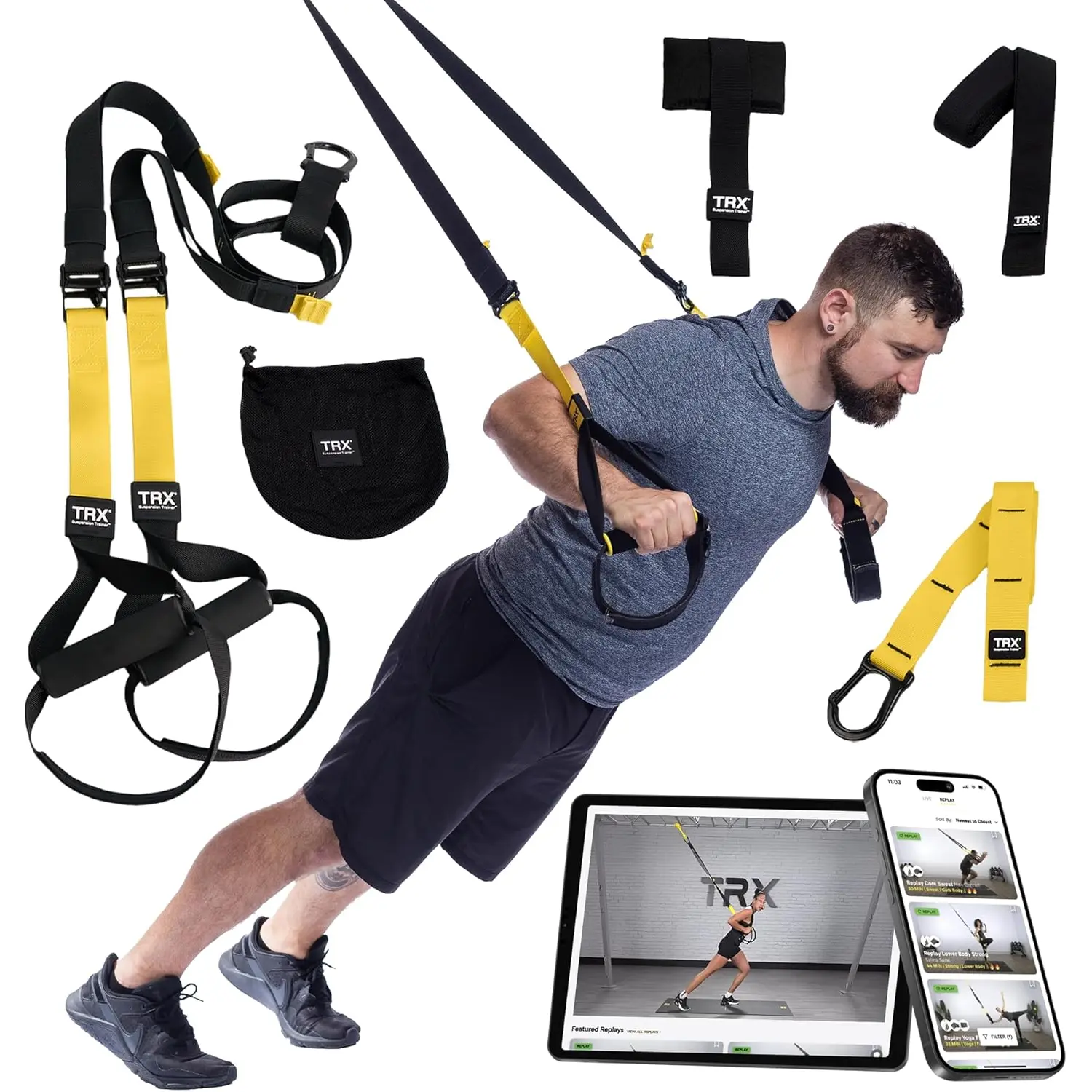 TRX All-In-One Home Gym System – Complete Suspension Training Kit for ...