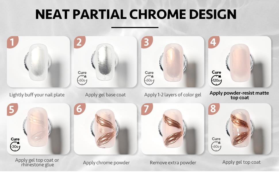 GAOY Matte Gel Top Coat, 16ml Powder-Resist Matte Finish for Detail Chrome Powder Painting Long Lasting UV Gel Nail Art DIY