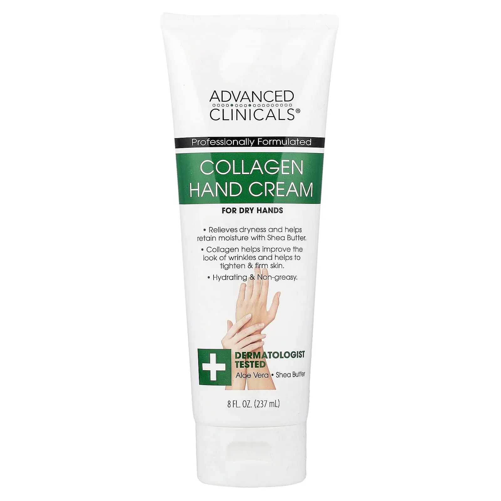 Advanced Clinicals Collagen Hand Cream,  8 fl oz (237 ml)