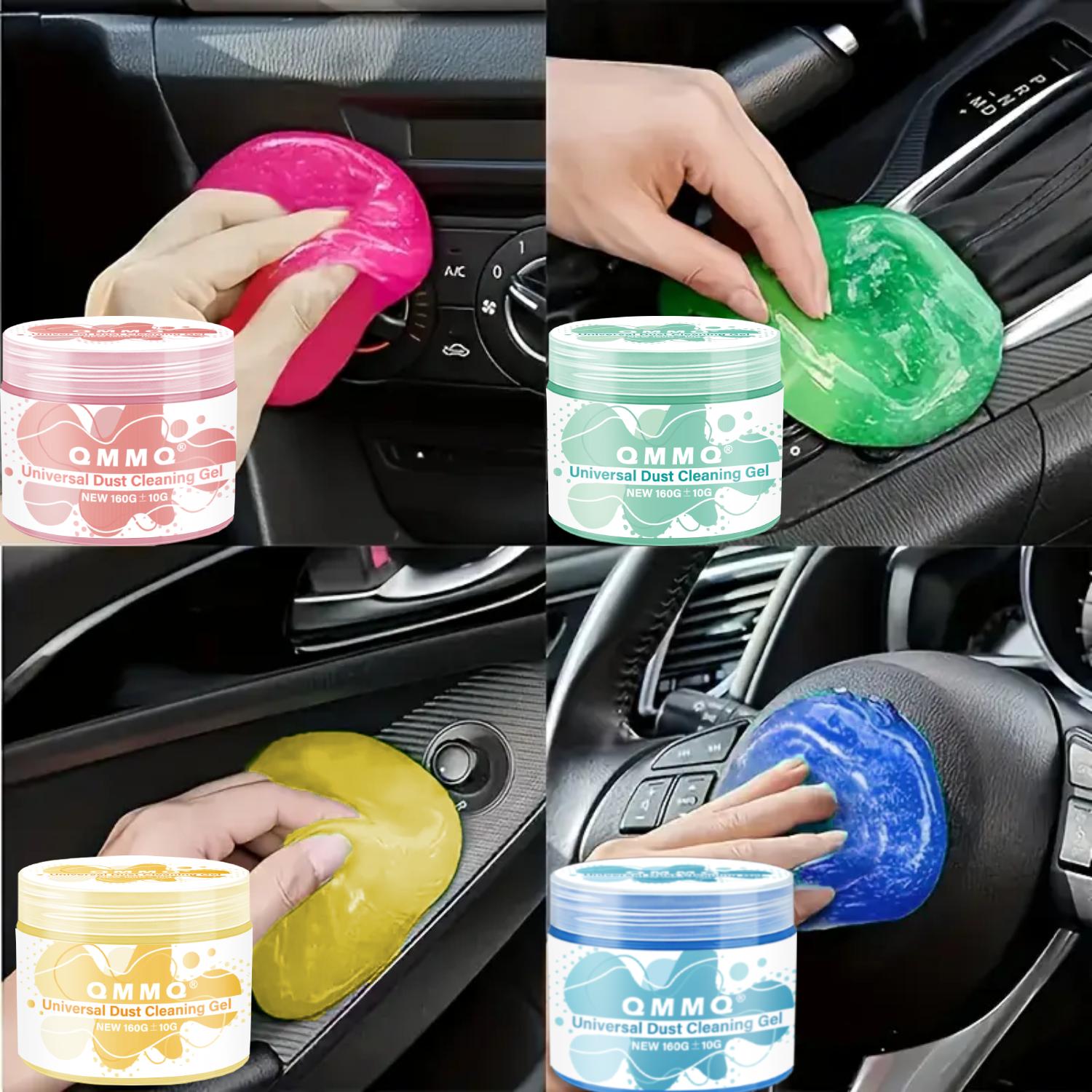 Premium Car Gel Cleaner - Deep cleaning car interior gel, removes dust and dirt from vents, consoles and dashboards, car accessories, dust and dirt removal, keyboard cleaner