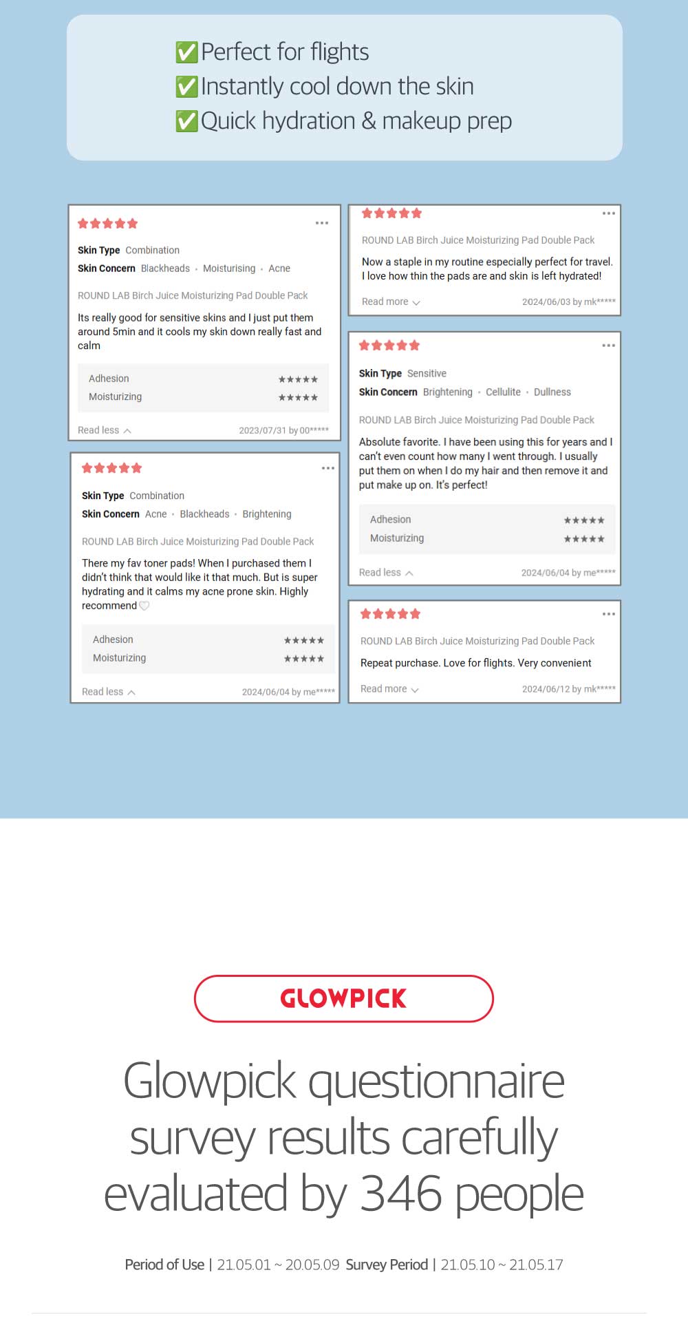 Birch Juice Moisturizing Face Pads_80pcs