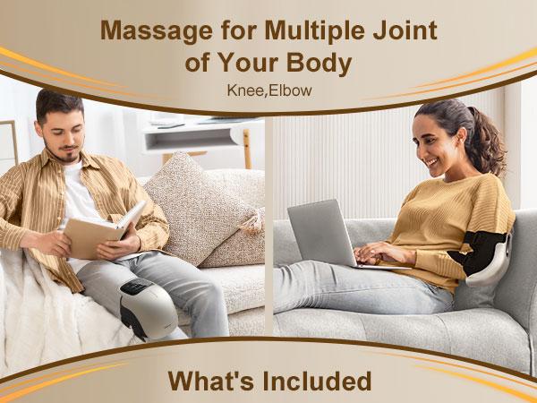 Nekteck Cordless Knee Massager with Heat & Red Light Therapy, 3 Heating Levels & 3 Vibration Modes, Electric for Knee Pain Relief & Women's Gift