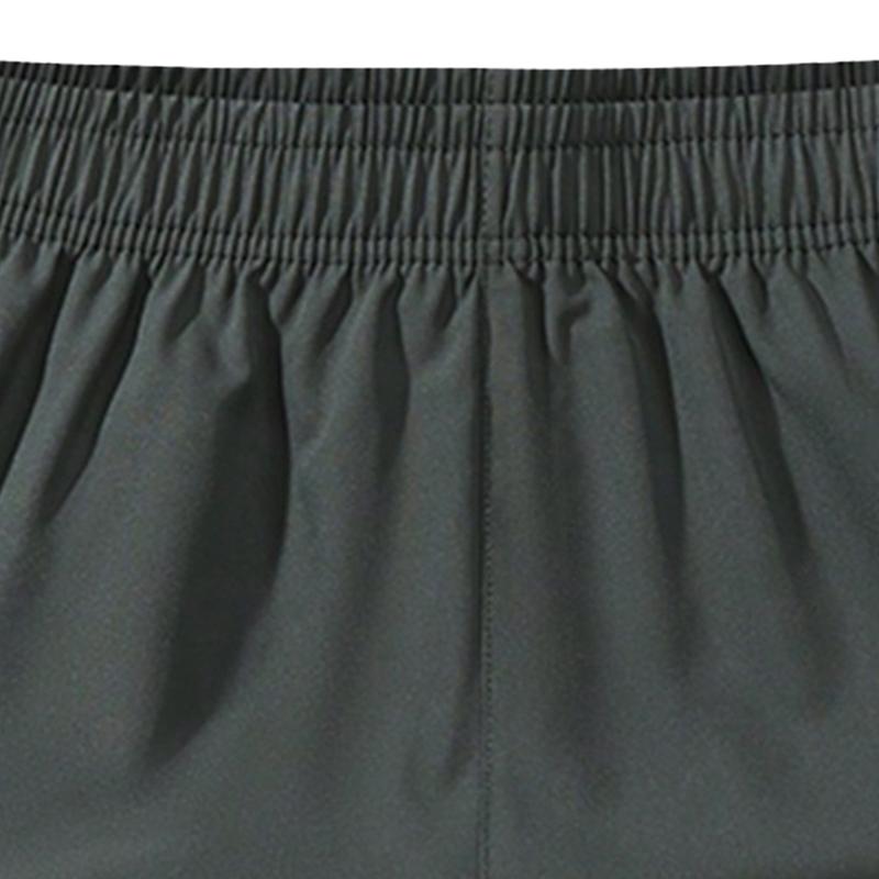 Men's summer sports shorts, breathable quick-dry fabric, drawstring waistband with zipper pockets, lightweight and comfortable, suitable for running, hiking, and everyday outdoor activities