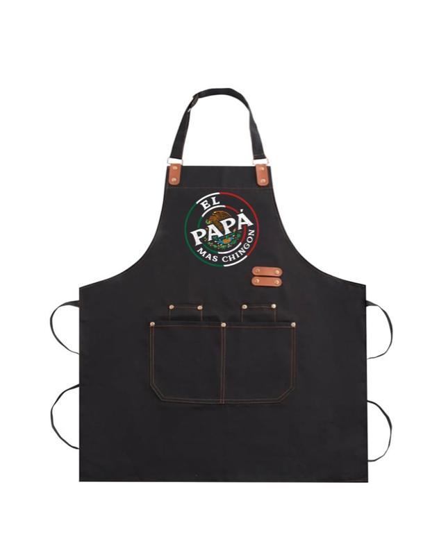 El Papa Más Chingon Men's Stylish BBQ Apron with Bottle Opener - Unique Design for Casual Outings & BBQ Gatherings - Perfect Gift for Dads & Boyfriends - Menswear Clothes El Papa Más Chingon Men's Stylish BBQ Apron with Bottle Opener - Unique Design for Casual Outings & BBQ Gatherings - Perfect Gift for Dads & Boyfriends - Menswear Clothes