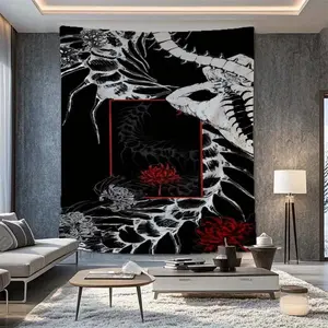 Tokyo Ghoul Themed Peach Skin Tapestry, Suitable for All Seasons, Can Be Used for Cheering, Decorative Wall Hanging, Modern Design, Ideal Choice for Home, Living Room, Bedroom, Dormitory Wall Art, Perfect Gift for Birthday Parties and ChrisTapestry Decor