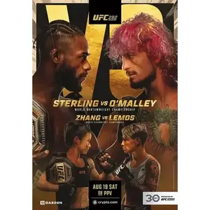 Fight Poster UFC 292 Aljamain Sterling Vs Sean O'Malley 11X16 Zhang Lemos