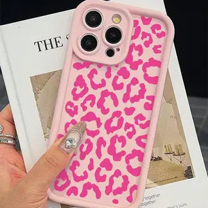 for iPhone 13 Leopard-print Pattern Phone Case, 1 Count Anti-drop Cellphone Protective Case, Total Protective Shockproof Mobile Phone Cover for iPhone 17 16 15 14 13 12 11 Pro Max