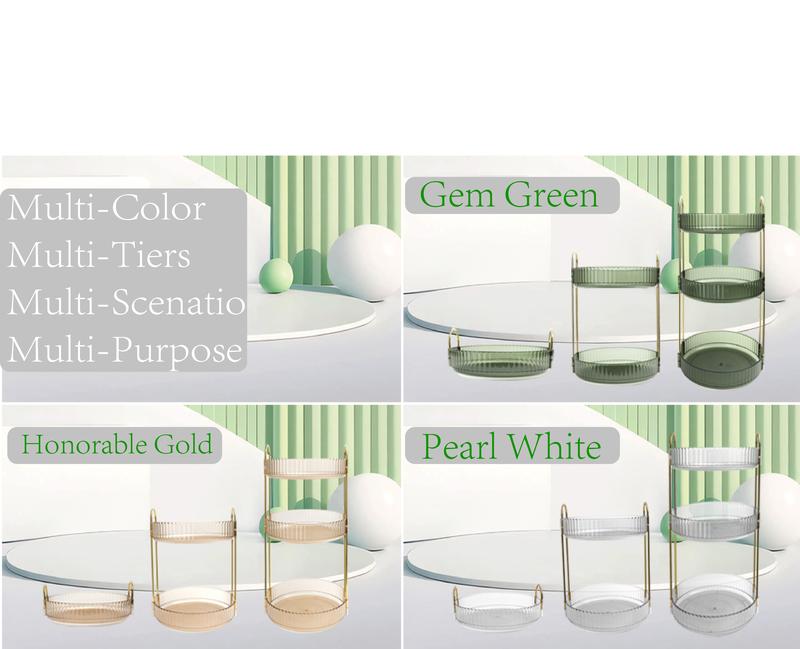 360° Rotating Makeup Organizer: Large-Capacity Spinning Caddy for Cosmetics, Perfume, Skincare, Lipsticks, and More on Bathroom Vanity. Racks