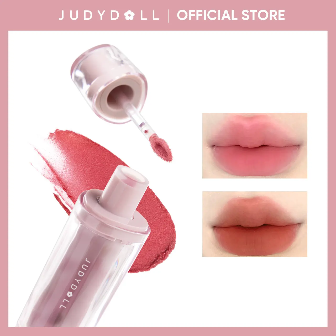 JUDYDOLL Little Magnet Lip Mud - Matte, Blur, Velvet, Creamy, Smooth, Non-Stick, Waterproof, Long-Lasting, Non-Fading Tinted Lip Product with Blend, Hydrate, Lightweight, Moisture Benefits & Soft Mist Finish for Summer Makeup Looks