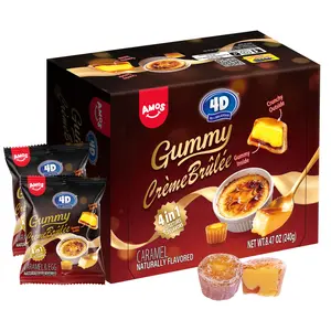 Amos 4D Caramel Gummy – Caramel Flavored Chewy Gummies, Soft Chewy Candy Bites, 8.47 oz (240 g) Bag