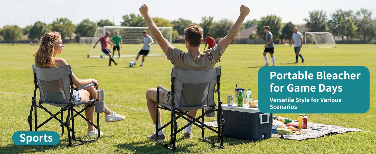 Stowaway Rocker ,Folding Camping Chair, Padded High Back, Adjustable Lumbar Support, Extra Wide for Adults, 5000 LBS Steel Frame, Portable Outdoor Stowaway Rocker ,Folding Camping Chair, Padded High Back, Adjustable Lumbar Support, Extra Wide for Adults, 5000 LBS Steel Frame, Portable Outdoor