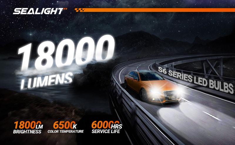 1992 Ford Ranger 9004/HB1 70W 6500K White IP67 LED Headlight Bulbs 2PCS SEALIGHT S6