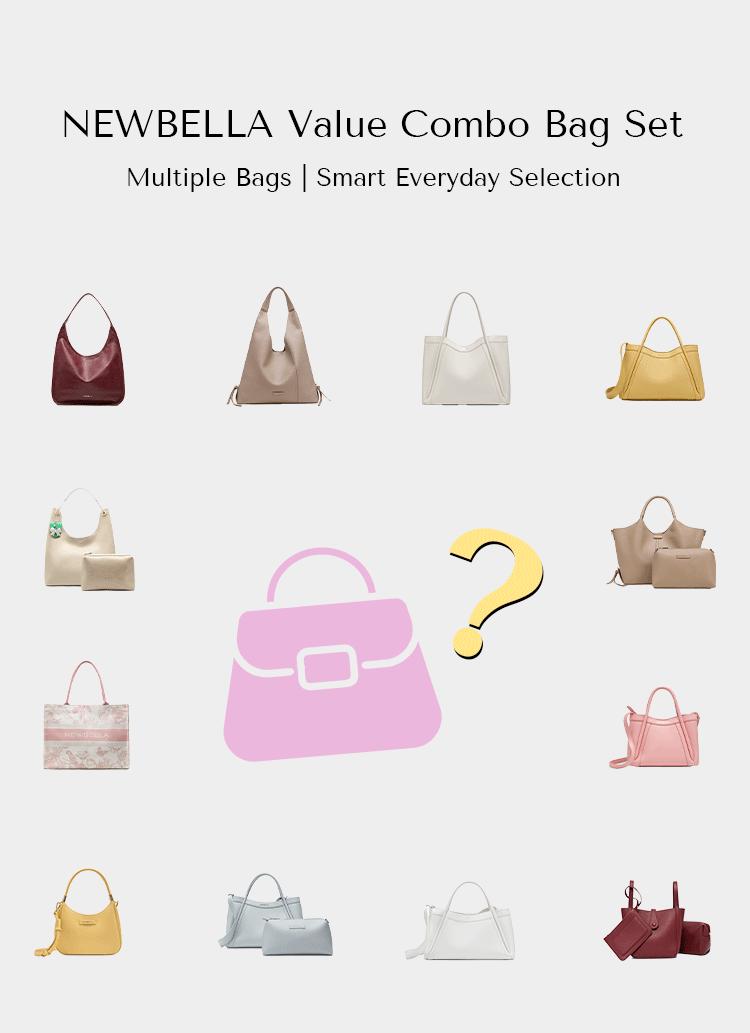 NEWBELLA 2-Piece Bag Set | PU Leather Tote + Crossbody NEWBELLA 2-Piece Bag Set | PU Leather Tote + Crossbody