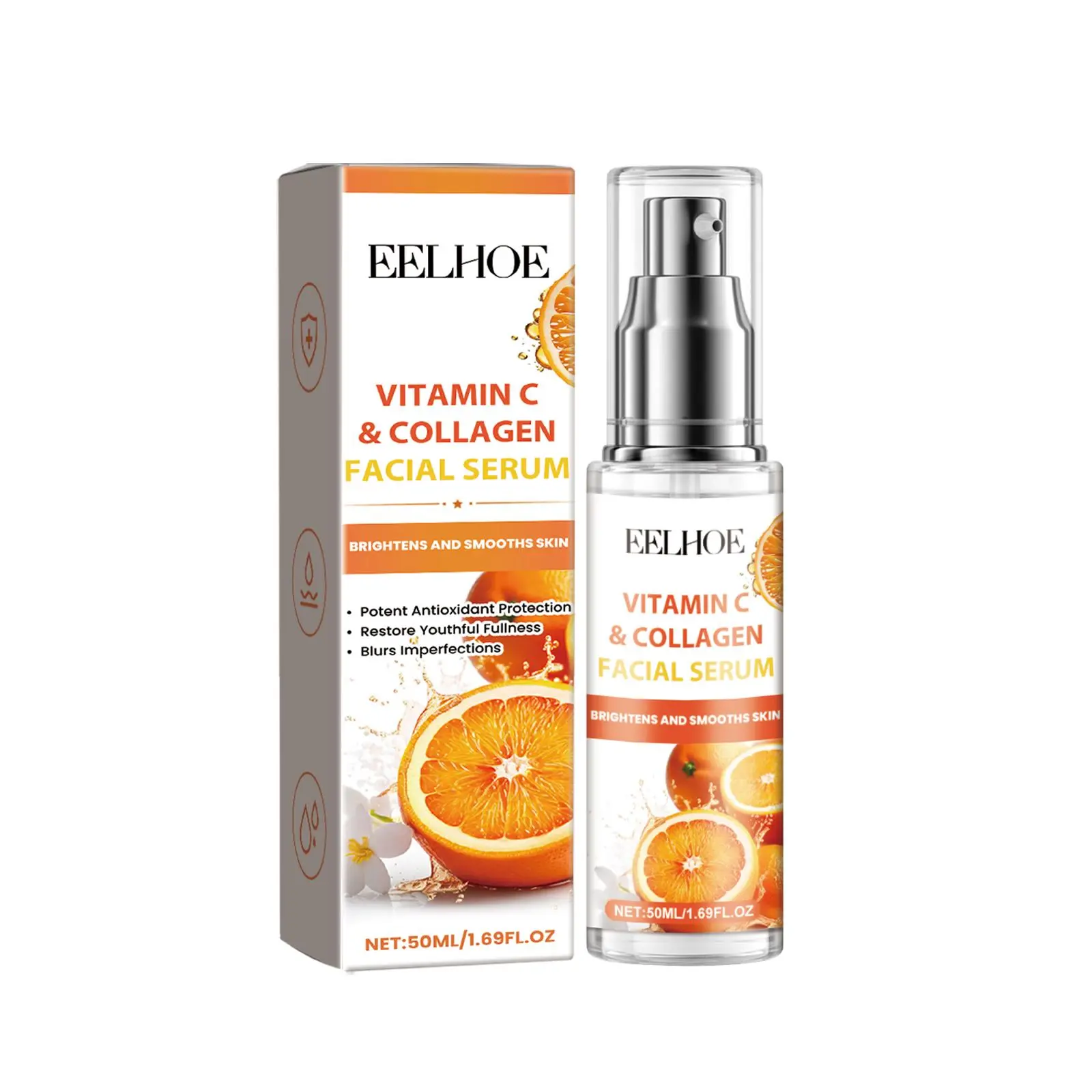 EELHOE Vitamin C Collagen Facial Serum, Hydrating, Moisturizing and Smooth Day and Night Hydrating Facial Serum