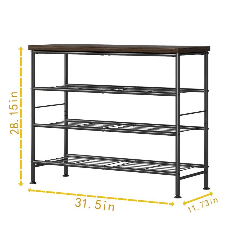 Shoe Rack Organizer 4/5/6 Tier Large Capacity Shoe Rack for Closet, Shoe Storage Shelf with MDF Top Board Organizing Wooden Decorative Industrial Deals For You Days