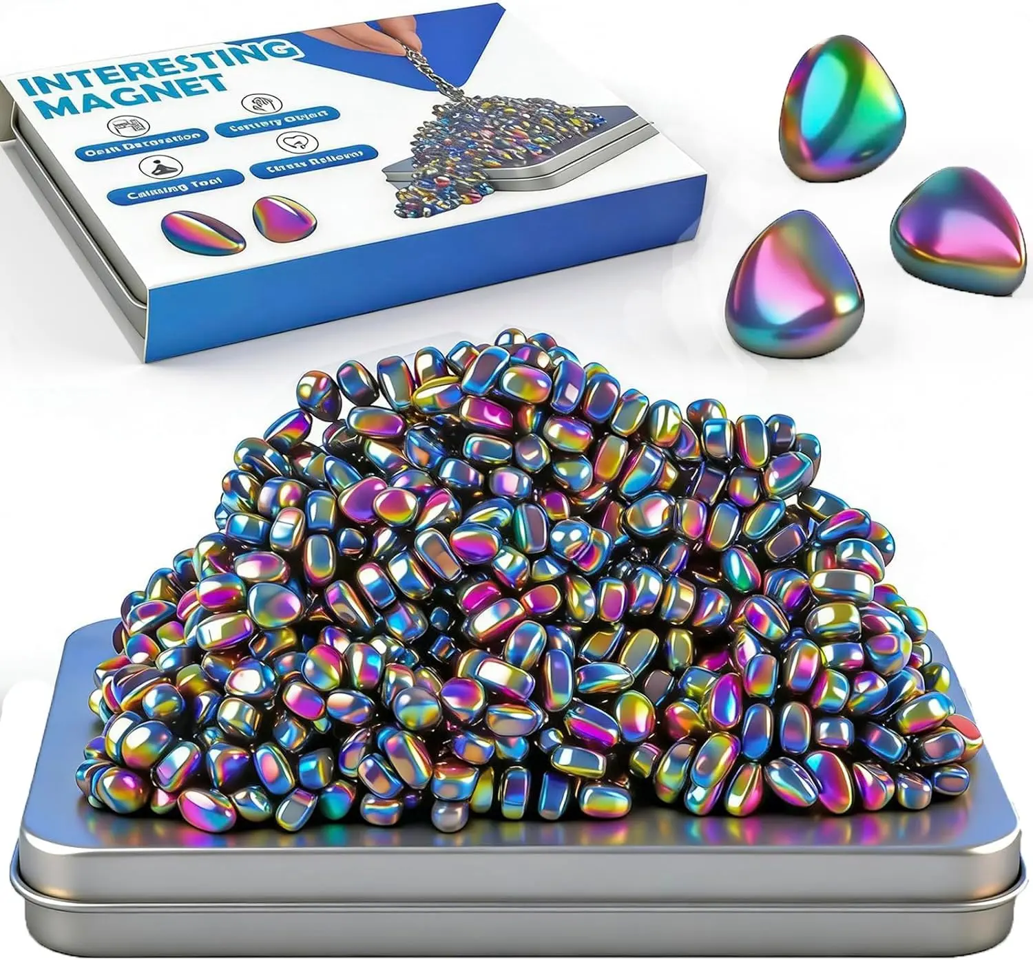 550+ Pcs Putty Fidget Toys for Adults Teens, Stress Relief Sensory Toys for Autism ADHD Anxiety, Desk Fidgets for Office, Fun Gift Idea for Men Women OSSIJAY