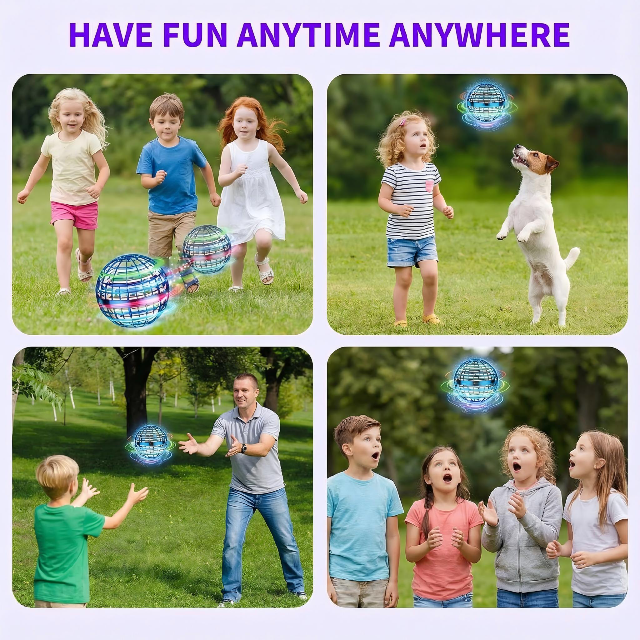 Flying Orb Ball Toy,Cosmic Globe Boomerang Hover Ball Galactic Fidget Spinner, Hand Drone Orbit, Cool Toys Gift for 6 7 8 9 10+ Year Old Boys Girls Teens Outdoor Toys spinning levitating galaxy anti-gravity boomerang ball LED Light Control