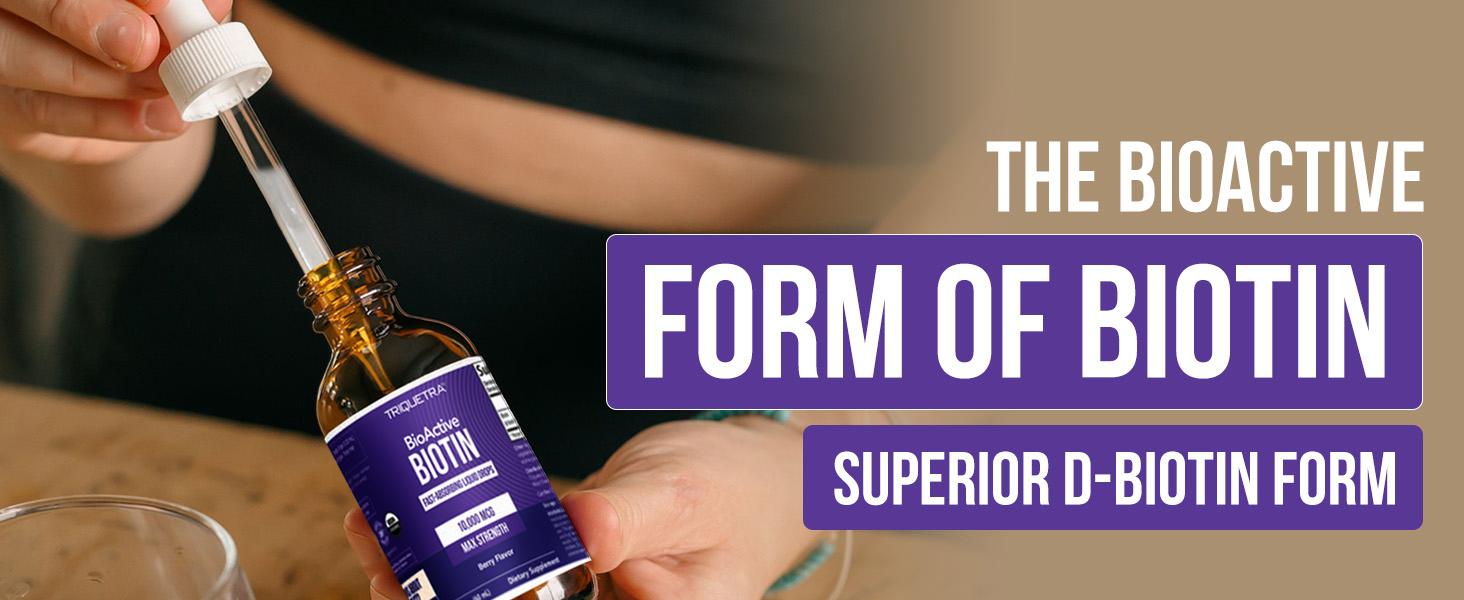 Organic Biotin 10,000 mcg | Liquid Biotin for Hair, Skin & Nails – USP Grade, Enhanced Absorption, Berry Flavor – 180 Servings, 2 oz Organic Biotin 10,000 mcg | Liquid Biotin for Hair, Skin & Nails – USP Grade, Enhanced Absorption, Berry Flavor – 180 Servings, 2 oz