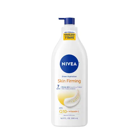 NIVEA Q10 Skin Firming Sheer Hydration Cosmetic Cream, 16.9oz Body Care for Normal Skin Daily Hydrating, Nourishing Skincare