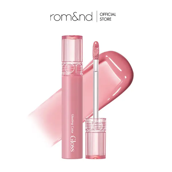 [Lip Pigmentation Cover] rom&nd Glasting Color Gloss – Glazed Glass,Soft Filter Nude, Lightweight Plumping Glowy Gloss 4g