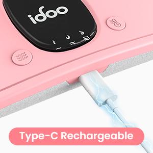 IDOO Portable Cordless Heating Pad, Spring Glow Up, Triple Vibrating Waist & Abdominal Massager for Cramps Relief, 5S Fast Heating, Perfect Gift for Women, Period Cramp Solution, Endometriosis Pain Relief
