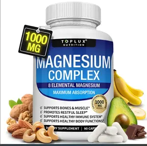 Toplux nutrition magnesium Absorbable Magnesium Complex | Citrate, Malate, Taurate, Chelated for Easy Absorption for Bones |Vegan, Non-GMO | Supplements for men and women | daily energy support | Magnesium Glycinate Multivitamin Complex