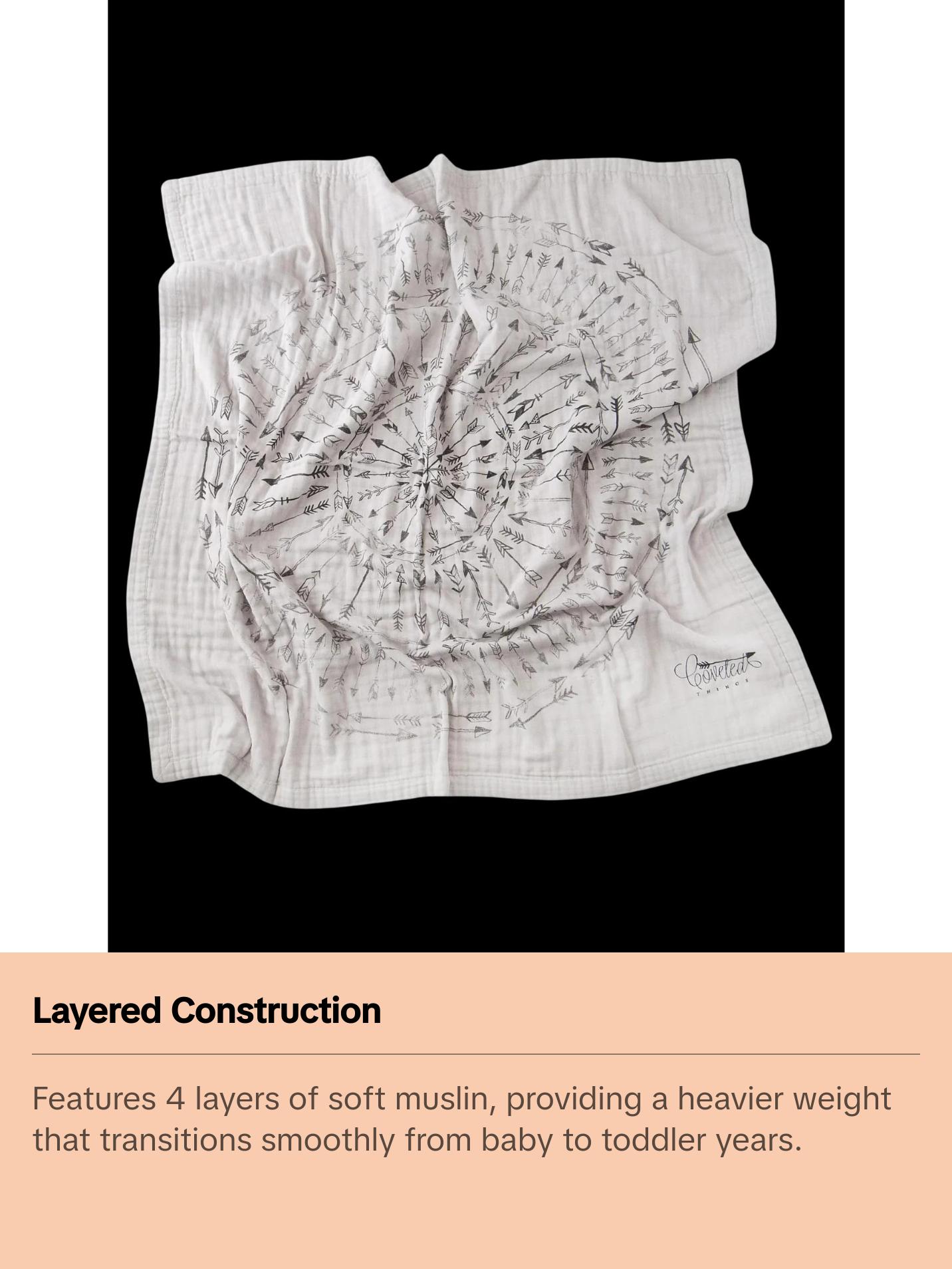 Faded Arrow Happy Cloud Luxury Blanket