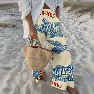 Women's Ukiyo-e Marine Life Print Collection | Boho Chic Pants, Dresses & Tops Cozy Comfy Dress for Vacation and Daily Wear #SpringStatements