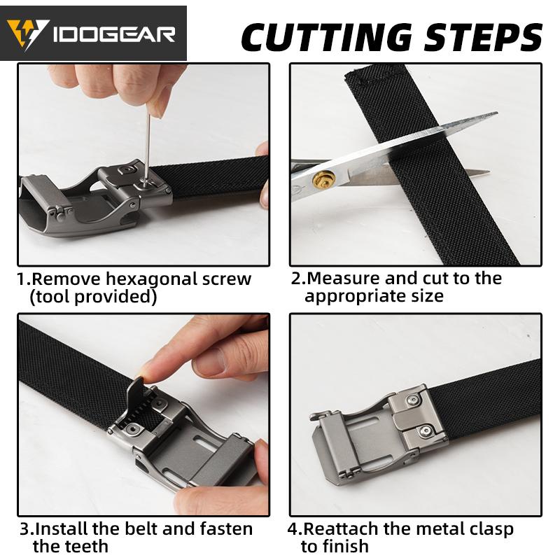 IDOGEAR 1.5" Ratchet Nylon Belt with Adjustable Metal Buckle Tactica Quick-Release Reinforce CCW Belt 3447 SpringStatements
