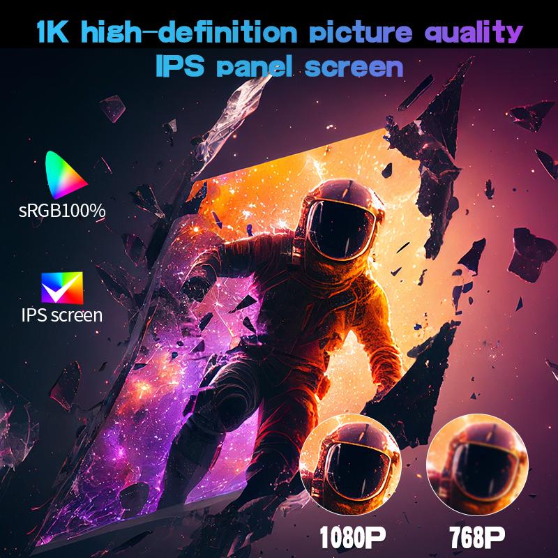 Gawfolk Gaming Monitor 24.5-inch 200Hz Refresh Rate Full HD 1080p PC Display Borderless Flat-Panel Design Built-in Speakers FreeSync Technology Support HDMI & DisplayPort Compatibility VESA 75x75 Wall-Mount Standard