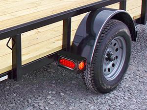 Nilight 2PCS Steel Trailer Light Boxes Housing Kit w/6Inch Oval Red LED Tail Lights 2 Inch Round Side Marker w/Grommet Plugs Wire connectors